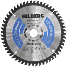 Диск пильный Hilberg Industrial Алюминий 165x20x56Т HA165