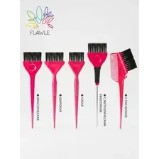 Набор кистей для окрашивания волос Flawle 1.502.01 (5шт, розовый)