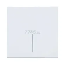 Выключатель одноклавишный скрытый с подсветкой LEZARD Zima белый (704-0288-111QC)