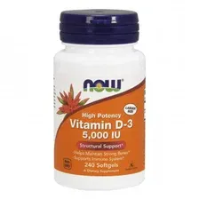 Витамин Now Foods Vitamin D3 5000 IU (240 капсул)