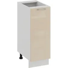 Шкаф напольный Трия Весна 1Н3 (белый/ваниль глянец)