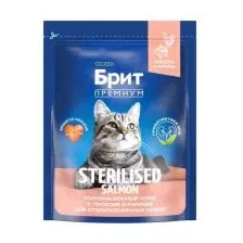 Сухой корм для стерилизованных кошек БРИТ Premium Sterilised лосось с курицей 2 кг 