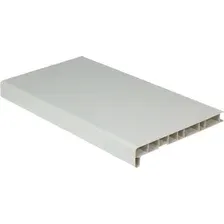 Подоконник АНВ ПВХ стандарт с заглушкой 250x1200 (белый)