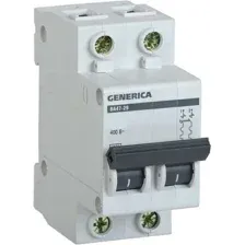 Выключатель автоматический Generica ВА 47-29 2Р 6А 4.5кА MVA25-2-006-C