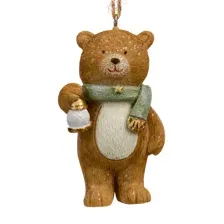Елочная игрушка Erich Krause Decor. Мишка с фонарем в шарфе / 64580