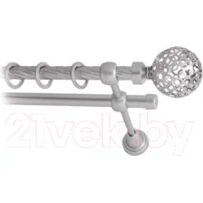 Карниз для штор Lm Decor Ажур 095 2р витой (сатин, 3м)