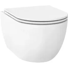 Унитаз подвесной Wellsee Chalice Perfection RimFree 182608001 (чаша, пневмокрышка, матовый белый)
