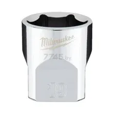 Головка 3/8 19 мм 6 граней MILWAUKEE Four Flat (4932478349)
