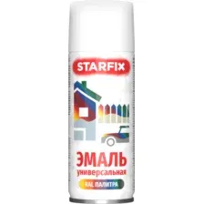 Краска-эмаль аэроз. универсальная белый матовый STARFIX 520мл (9003)