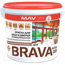 Краска MAV Brava ВД-АК-1035Д (5л, белый полуглянцевый)