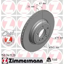 Тормозной диск ZIMMERMANN 150.3411.20 вентилируемый , задняя ось