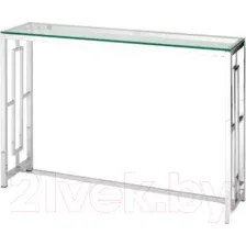 Консольный стол Stool Group Бруклин 115x30 ECST-013 (прозрачное стекло/сталь серебристый)