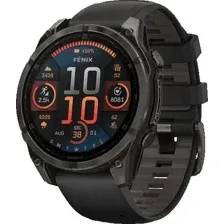 Умные часы Garmin Fenix 8 Sapphire 43мм (золотистый, дымчато-серый ремешок)