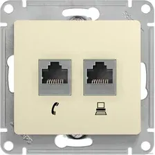 Розетка компьютерная Schneider Electric Glossa GSL000285 (бежевый)