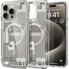 Чехол для телефона Spigen Ultra Hybrid Zero One (MagFit) для iPhone 15 Pro Max ACS07211 (серый/разноцветный)