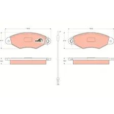 Тормозные колодки дисковые передняя ось TRW GDB1402