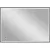 Зеркало Континент Stage Grey Led 100х70 (с реверсивным креплением, бесконтактным сенсором)