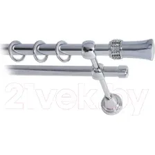 Карниз для штор Lm Decor Севилла 120 2р гладкий (хром, 4м)