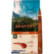 Сухой корм для собак Bravery Монопротеиновый беззерновой с ягненком 7 кг