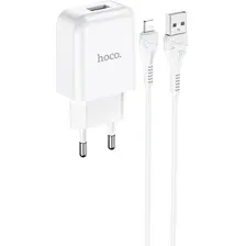 Сетевое зарядное Hoco N2 Lightning (белый)