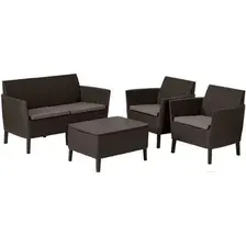 Набор садовой мебели Salemo 2-sofa set коричневый