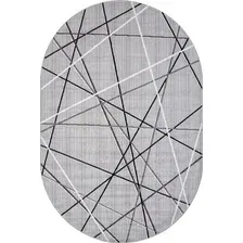 Ковер для жилой комнаты Merinos Silver F395-OVAL-GRAY (1.5x3)