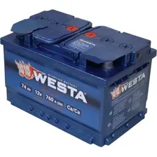 Автомобильный аккумулятор Westa 6СТ-74 VLR Euro низкий Пн00013 (74 А/ч)