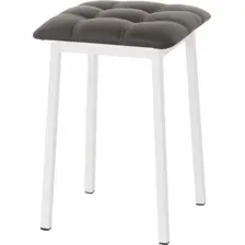 Табурет AMC Comfort 7К6.8 (кожзам, серо-коричневый/белый)