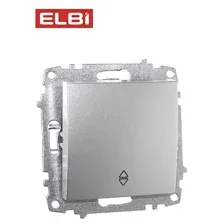 Выключатель 1-кл проходной, серебро, EL-BI Zena-Vega 609-011000-209