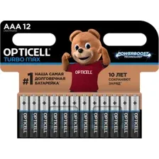 Комплект батареек Opticell Turbo MAX LR03 AAA / 6053010 (12шт)