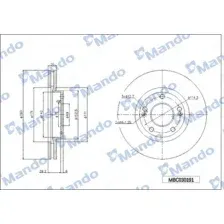 Диск тормозной передняя ось 280x26x47 2 вентилируемый HYUNDAI В ЗАКАЗ ДВА MANDO MBC030191