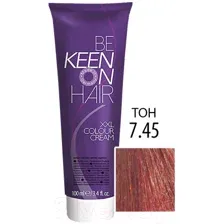 Крем-краска для волос KEEN Colour Cream 7.45 (средне-русый медно-красный)