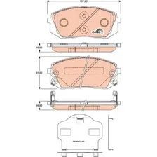 Тормозные колодки дисковые передняя ось TRW GDB3461AT