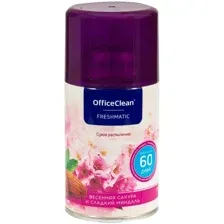 Сменный блок для освежителя воздуха OfficeClean Весенняя сакура и сладкий миндаль 262641 (250мл)