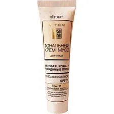 Тональный крем Витэкс Матовая кожа+Невид поры EGG-коллаген SPF15 тон 11 Слоновая кость (30мл)