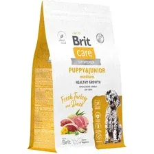 Сухой корм для собак Brit Dog Puppy&Junior Medium Healthy Growth с индейкой и уткой 1.5 кг
