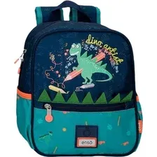 Школьный рюкзак Enso Dino artist 9542121 (темно-синий/зеленый)