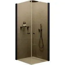 Душевой уголок MaybahGlass MGY-1302-6 (бронзовое стекло/черный)