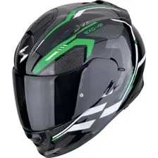 Мотошлем Scorpion Exo Exo-491 Kripta (р. XL, черный/зеленый/белый)