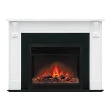 Каминокомплект Смолком LYNCOLN MB/JUP/SYM26 c Real Flame MOONBLAZE DELUXE-S BL LT Бьянко белый/черный