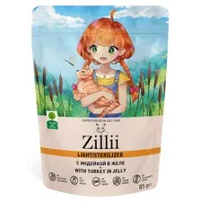 ZILLII Sterilized & Light Cat (Индейка в желе) 85 г