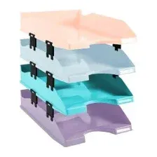 Лоток для бумаг Exacompta Combo Pastel 113296SETD (ассорти)