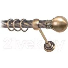 Карниз для штор Lm Decor Тифани 037 1р витой 25мм (антик, 2.4м)
