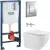 Унитаз подвесной Grado GD-W203T + GROHE Rapid SL 38772001 (с кнопкой смыва)