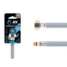 Подводка гибкая для воды, nylon, Lt иголка м10 короткая - гайка 1/2 40 см AV Engineering