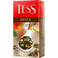 Чай черный в пакетиках Tess Сиеста 25пак*1.5гр.