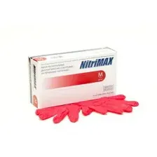 Перчатки нитриловые M NitriMax (100шт/уп) красный
