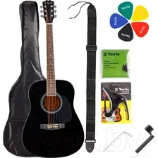 Акустическая гитара Terris TD-041 BK Starter Pack (с аксессуарами)