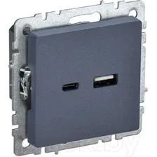Розетка IEK Brite BR-U22-018-K35 (маренго)