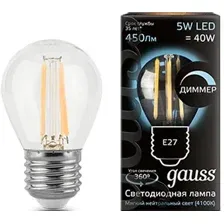 Светодиодная лампочка Gauss E27 5 Вт 4100K 105802205-D